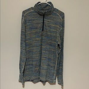 lululemon athletica Blue and Gray Zip-Up Sweater